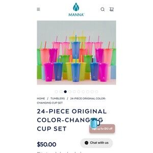 Bulk Manna Color Changing Cups 24 pack - cricut cup maker